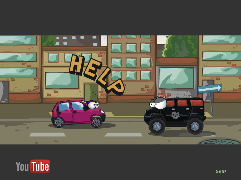 Car Toons (Browser) screenshot: Introduction sequence