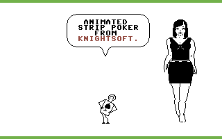 Animated Strip Poker (Commodore 64) screenshot: Tilte Screen