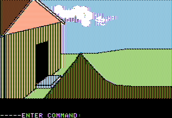 Man-Eng: Master of Evil (Apple II) screenshot: Starting Area