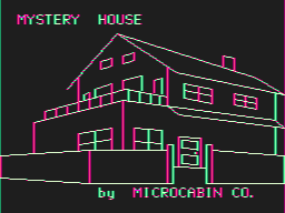 Mystery House (PC-6001) screenshot: Title Screen.