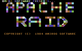 Indian Attack (Commodore 64) screenshot: Title Screen (Omega Software)