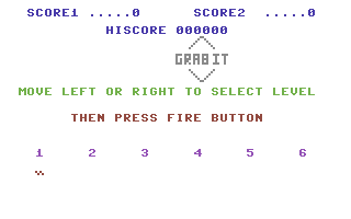 Grab-It (Commodore 64) screenshot: Title Screen