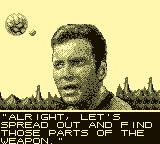 Star Trek: 25th Anniversary (Game Boy) screenshot: Find the weapon