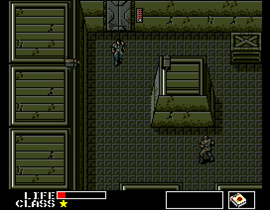 Metal Gear (MSX) screenshot: Watch out for those alert devices