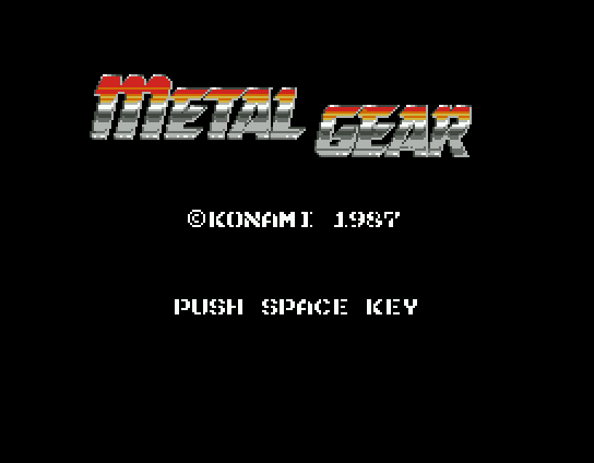 Metal Gear (MSX) screenshot: Title screen
