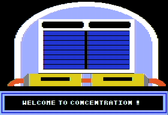Classic Concentration (Apple II) screenshot: Title Screen