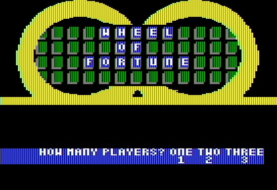 Wheel of Fortune: New 3rd Edition (Apple II) screenshot: Title Screen