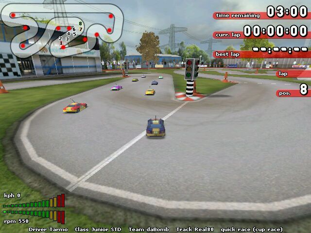 Big Scale Racing (Windows) screenshot: Grid