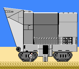 Star Wars (NES) screenshot: Now that's a huge Sandcrawler.