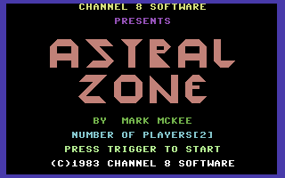 Astral Zone (Commodore 64) screenshot: Title Screen