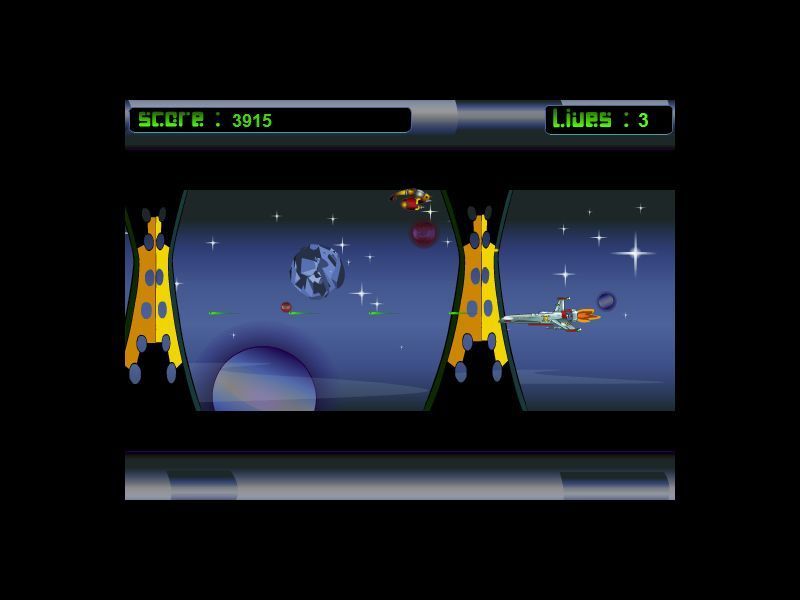 Fox Kids Kinder Spiele: Volume 3 (Windows) screenshot: SSD: is a side scrolling space shooter