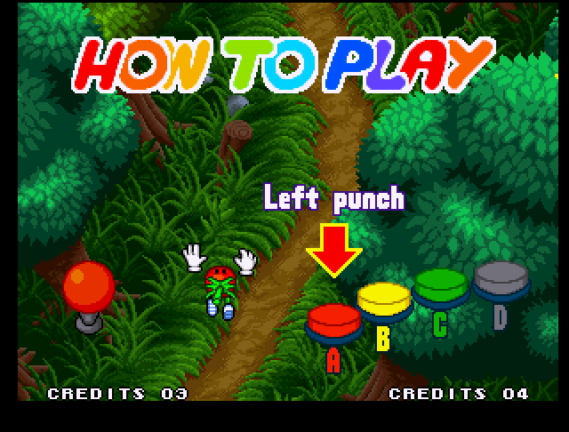 Captain Tomaday (Dreamcast) screenshot: Left punch is “A”