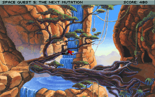Space Quest V: The Next Mutation (DOS) screenshot: Another beautiful scenery on Kiz Urazgubi.