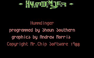 Humm-Dinger (Commodore 64) screenshot: Title Screen