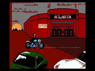 Days of Thunder (NES) screenshot: Arriving at Atlanta