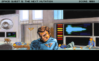 Space Quest V: The Next Mutation (DOS) screenshot: Some hapless new mutants...