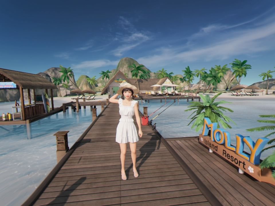 Focus on You (PlayStation 4) screenshot: Welcome to Molly Island resort