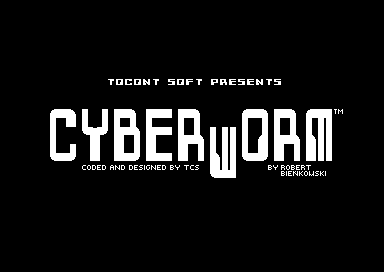 Cyberworm (Commodore 64) screenshot: Animated starting screen