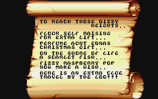 Blinkys Scary School (Atari ST) screenshot: Hmm, this could be a useful clue...