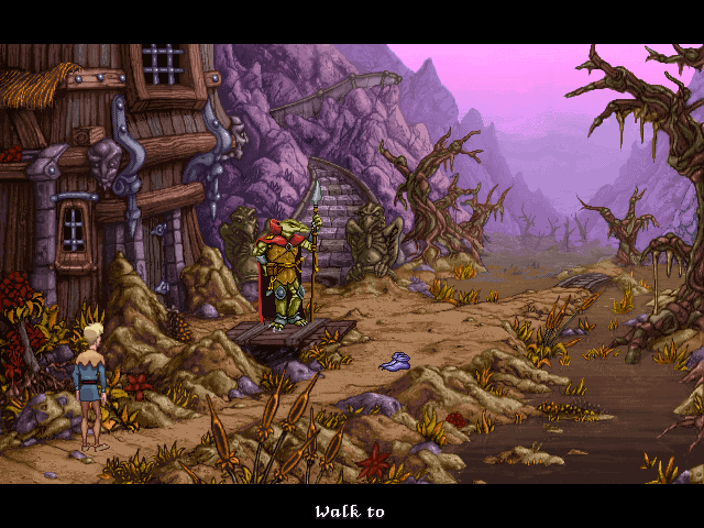 Fable (DOS) screenshot: This is where you arrive in the Land of Mists.