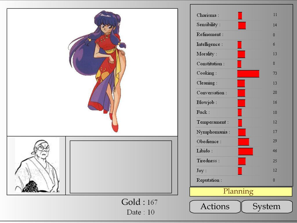 Slave Maker (Browser) screenshot: New dress