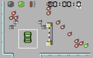 Autotest Simulator (Commodore 64) screenshot: Start of the course