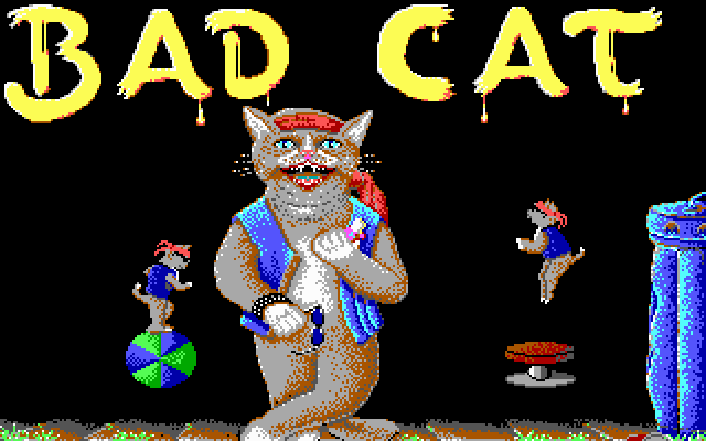 Street Cat (DOS) screenshot: title screen