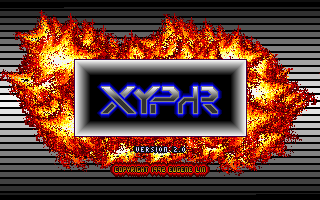 Xyphr (DOS) screenshot: The game's title screen Version 2.0