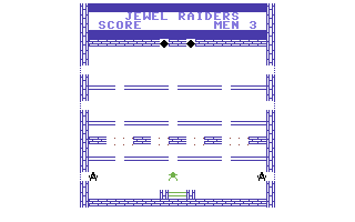 2-Up: Jewel Raiders / Distance Demons (Commodore 64) screenshot: Jewel Raiders: Retrieve the jewels