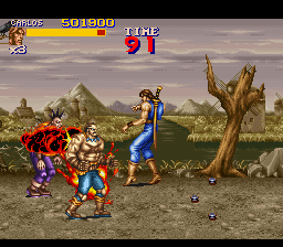 Final Fight 2 (SNES) screenshot: Holland - Avoid the mines