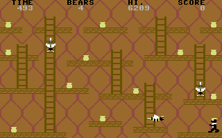 Bizy BeeZZzz (Commodore 64) screenshot: Lets collect the honey
