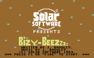 Bizy BeeZZzz (Commodore 64) screenshot: Title Screen