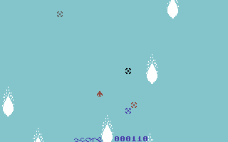 Bitmania (Commodore 64) screenshot: Another wave to blast