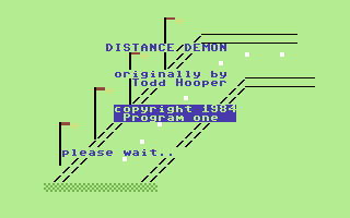 2-Up: Jewel Raiders / Distance Demons (Commodore 64) screenshot: Distant Demons: Title Screen