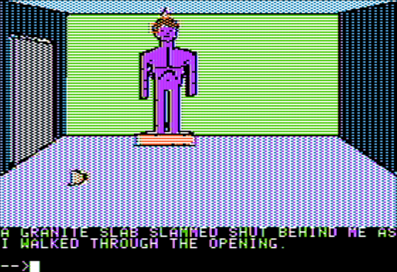 The Lost Ark of the Covenant (Apple II) screenshot: Within the Lost Temple