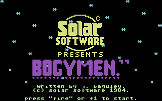 Bogy Men (Commodore 64) screenshot: Title Screen