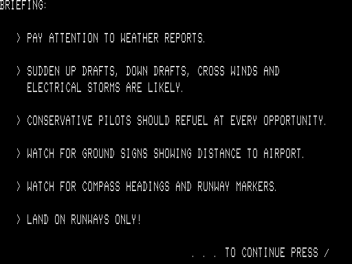 Screenshot Of Airmail Pilot (trs-80, 1979) - Mobygames