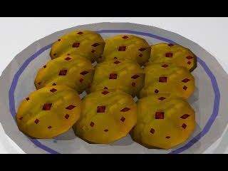 Jikū Tantei DD: Maboroshi no Lorelei (PlayStation) screenshot: These cookies seem to go well with the tea.