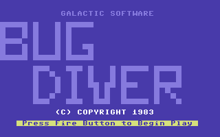 Bug Diver (Commodore 64) screenshot: Title Screen