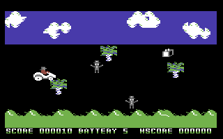 C5 Clive (Commodore 64) screenshot: Avoid the trees and coppers