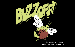 Buzz Off! (Commodore 64) screenshot: Title Screen