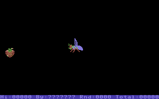Buzz Off! (Commodore 64) screenshot: Collect the fruit