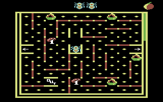 Bumble Bee (Commodore 64) screenshot: Collect the pollen