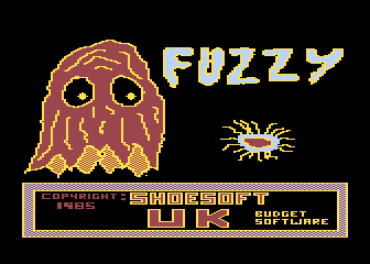 Fuzzy (Atari 8-bit) screenshot: Title screen