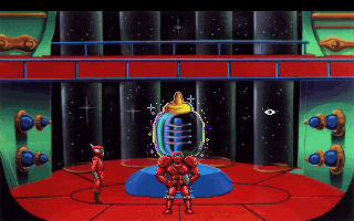 Space Quest I: Roger Wilco in the Sarien Encounter (DOS) screenshot: Roger is disguised!..