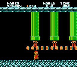 Super Mario Bros. 2 (NES) screenshot: This new coin room is hazardous