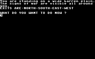 Castle of Skull Lord (Commodore 64) screenshot: Start of your quest