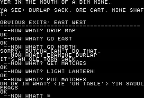 Screenshot of Lost Dutchman's Gold (Apple II, 1979) - MobyGames