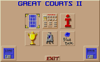 Jimmy Connors Pro Tennis Tour (DOS) screenshot: The Main Menu