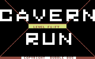 Cavern Run 64 (Commodore 64) screenshot: Title Screen